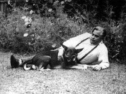 Vladimir Petrov and his beloved dog Jack. Image courtesy of Newspix.